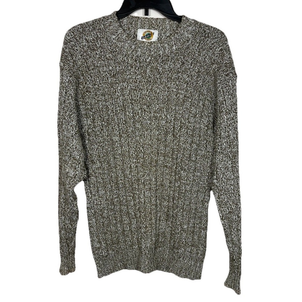 Vintage Field Gear Marled Sage Cable Knit Sweater Men's Size M Fisherman